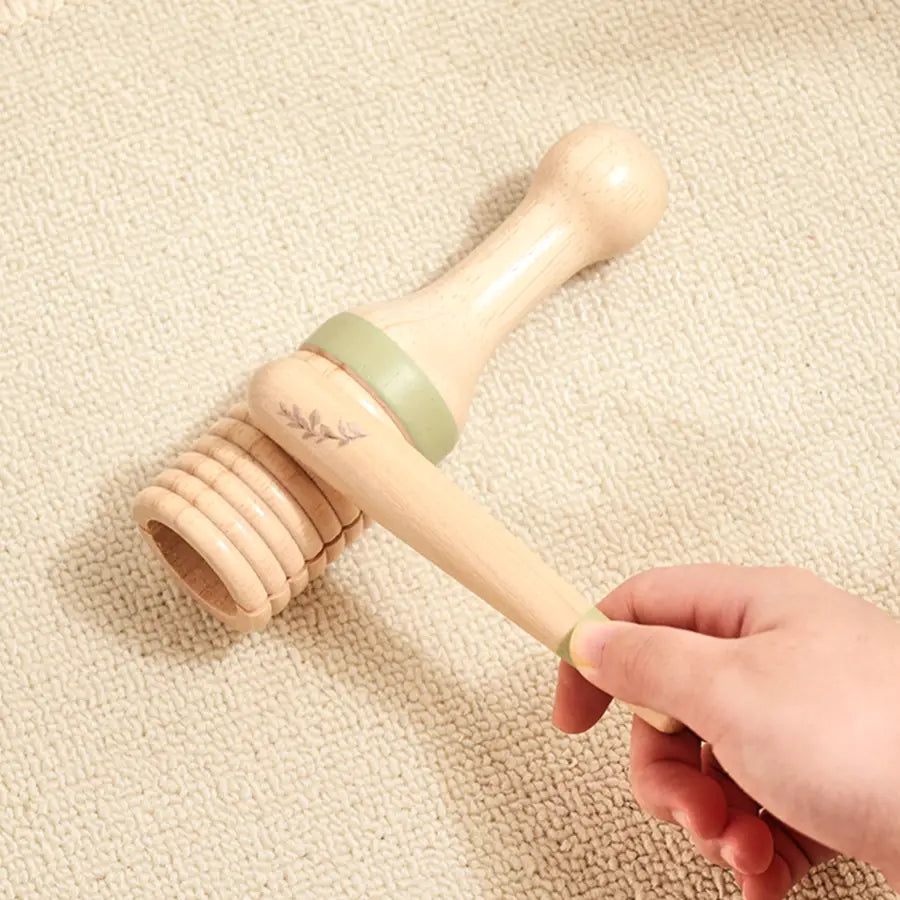 Baby Musical Toys Wooden Bear Rattle Bell Drum Xylophone Percussion Early Educational Instrument Playthings for Toddlers Kids