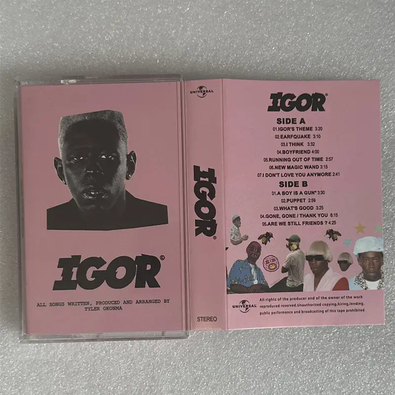 Hip hop Rap IGOR Album Cassettes Tyler the Creator EARFQUAKE Music Tape Cosplay Recorder Walkman Car Soundtracks Box Party Music