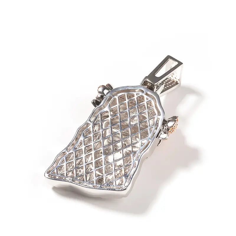 Hip Hop Micro Paved AAA+ Cubic Zirconia Bling Iced Out Flower Hat JESUS PIECE Pendants Necklaces for Men Rapper Jewelry