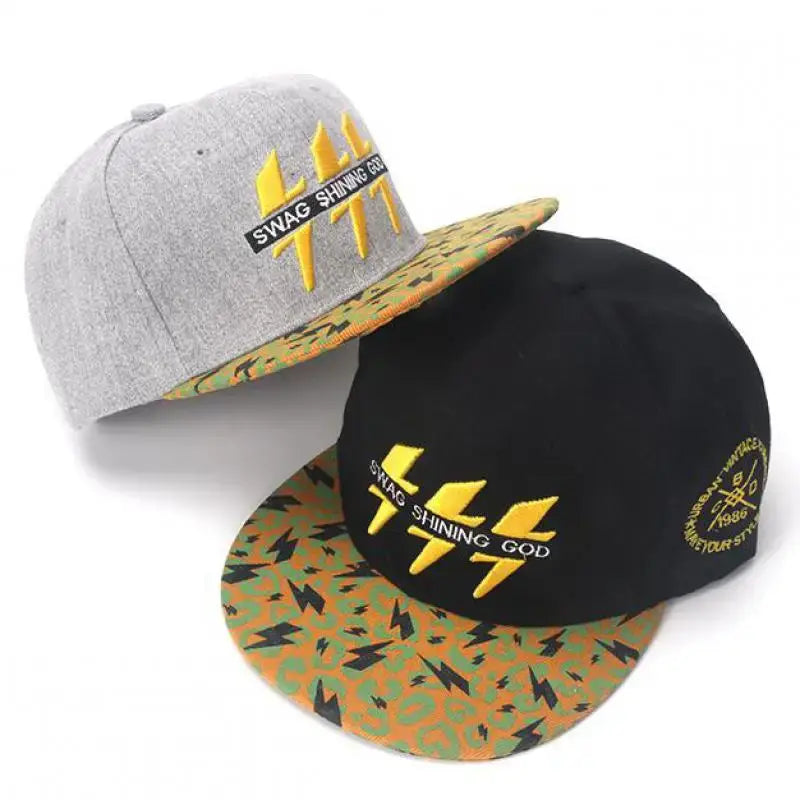 Hip Hop Baseball Cap For Men Cotton Embroidered Lightning Snap Back Hats Women Outdoor Casual Sports Sunshade Gorra Dropshipping