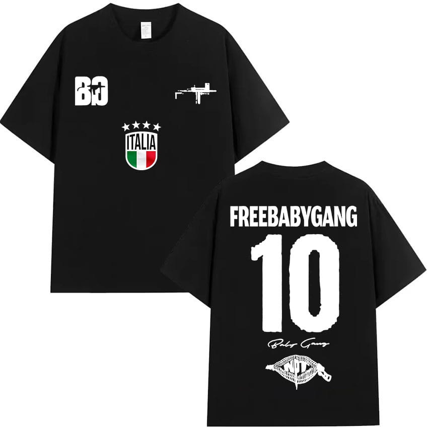 Rappeur Baby Gang Tour 2025 Album Merch T-shirts Men Women Clothing Hip Hop Oversized T Shirt Summer Casual Short Sleeve T-shirt