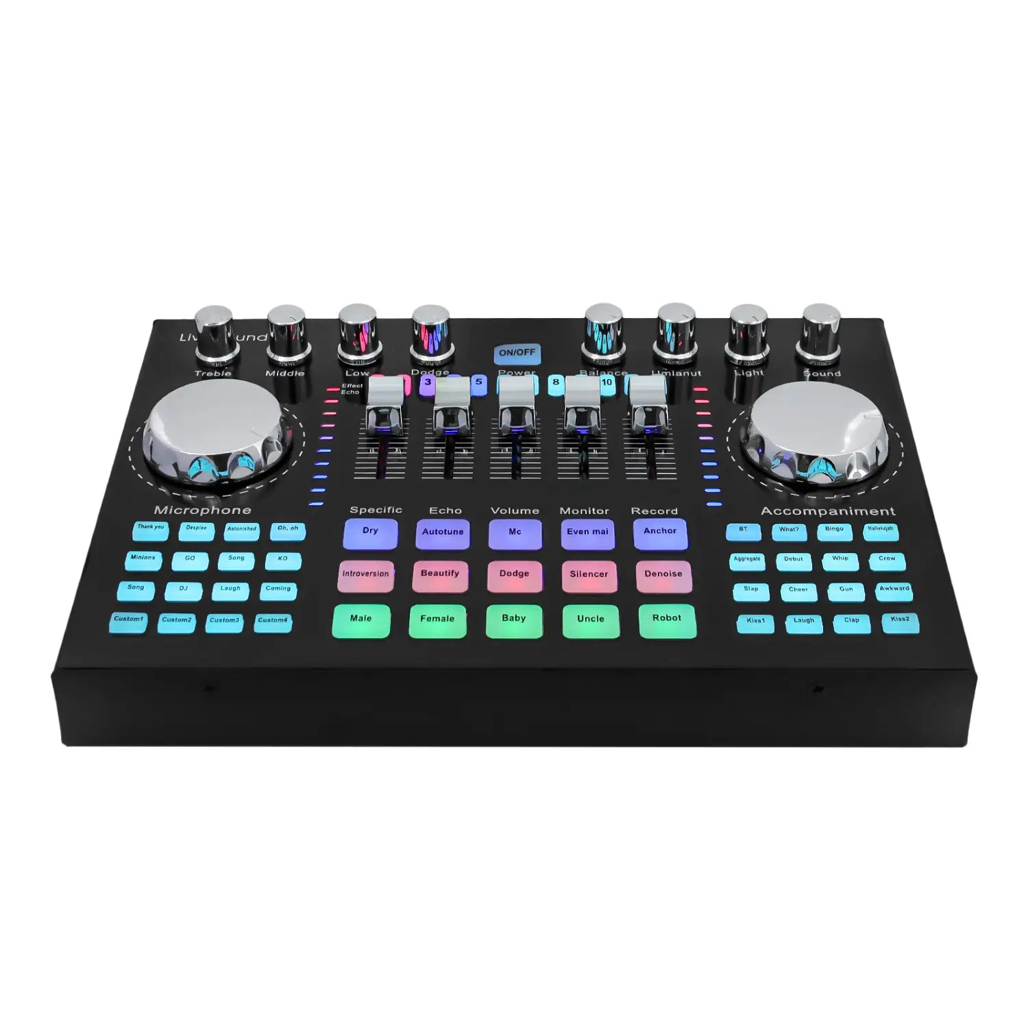 K1 Live Sound Card Portable Internet Celebrity Live Broadcast Special Sound Equipment Universal for Music Recording Karaoke Sing