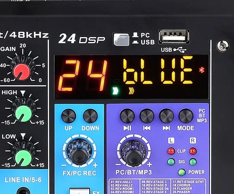 Professional 8-6-4 channel digital mixer sound card microphone mobile phone live broadcast computer recording DJ audio equipment