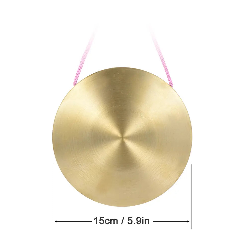 22 / 30 cm Hand Gong Cymbals Brass Copper Gong Chapel Opera Percussion Instrument with Round Play Hammer