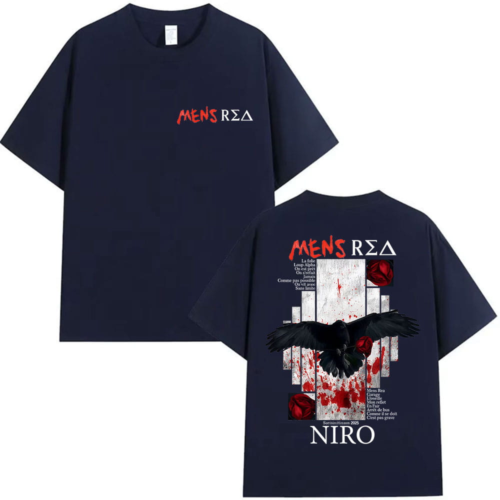 Rapper MENS REA NIRO Album 2025 Merch T Shirt Men’s Women Retro High Quality Cotton T-shirt Hip Hop Loose Short Sleeve T-shirts