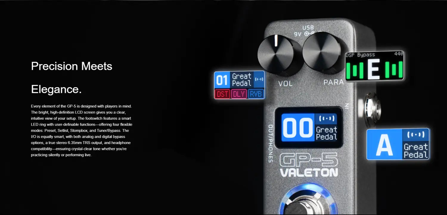 Valeton GP-5 electric guitar mix bass single cabinet analog drum machine sound card recording Chinese language version