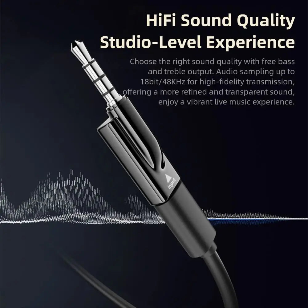 Male to Female USB Type-C to 3.5mm Converter HiFi Plug and Play Audio Adapter DAC No Delay USB-C to AUX Connector Game Karaoke