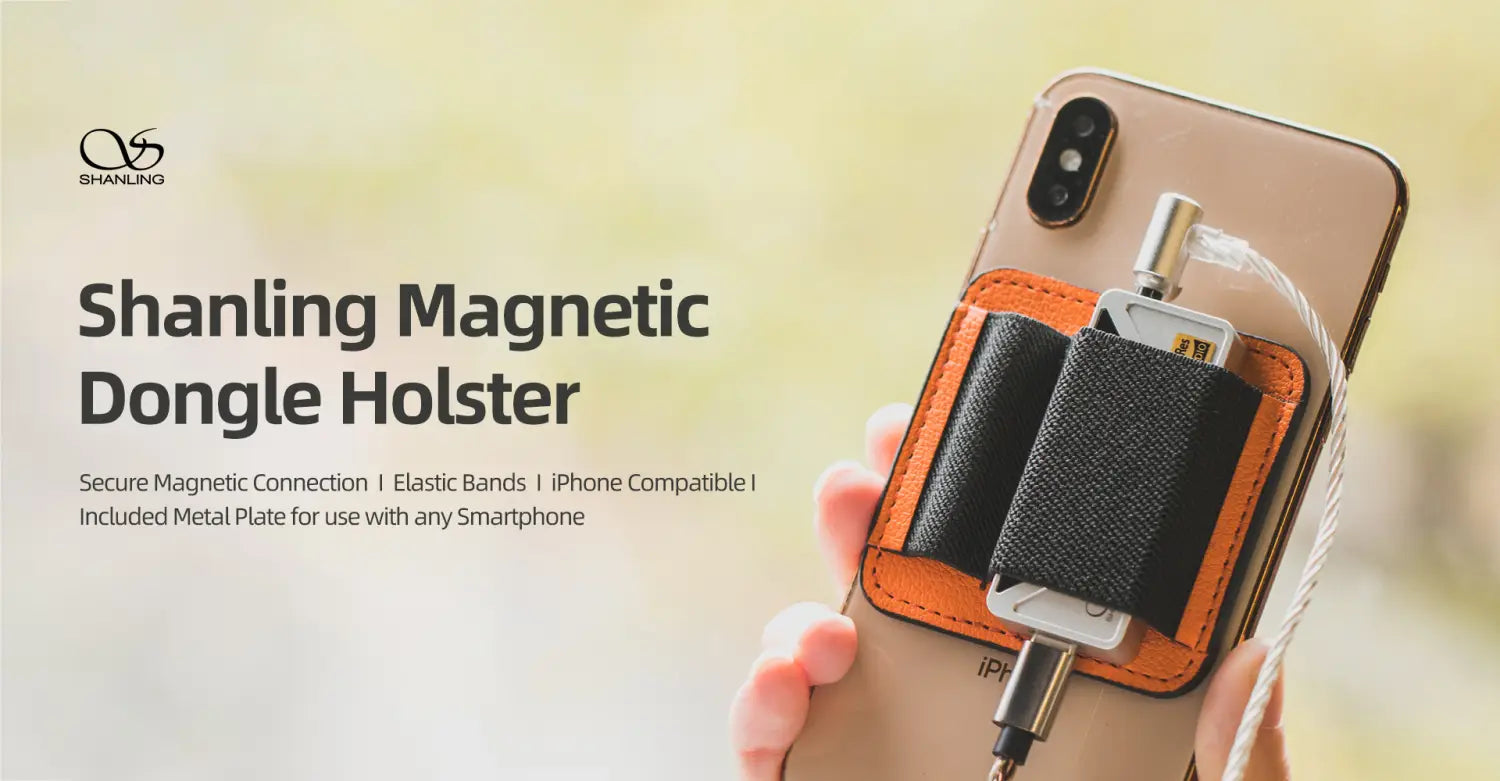 SHANLING USB Dongles DAC AMP Pouch with Magnetic Elastic Bands for UA4 UA3 UA2 UA1 with ios Android Phones