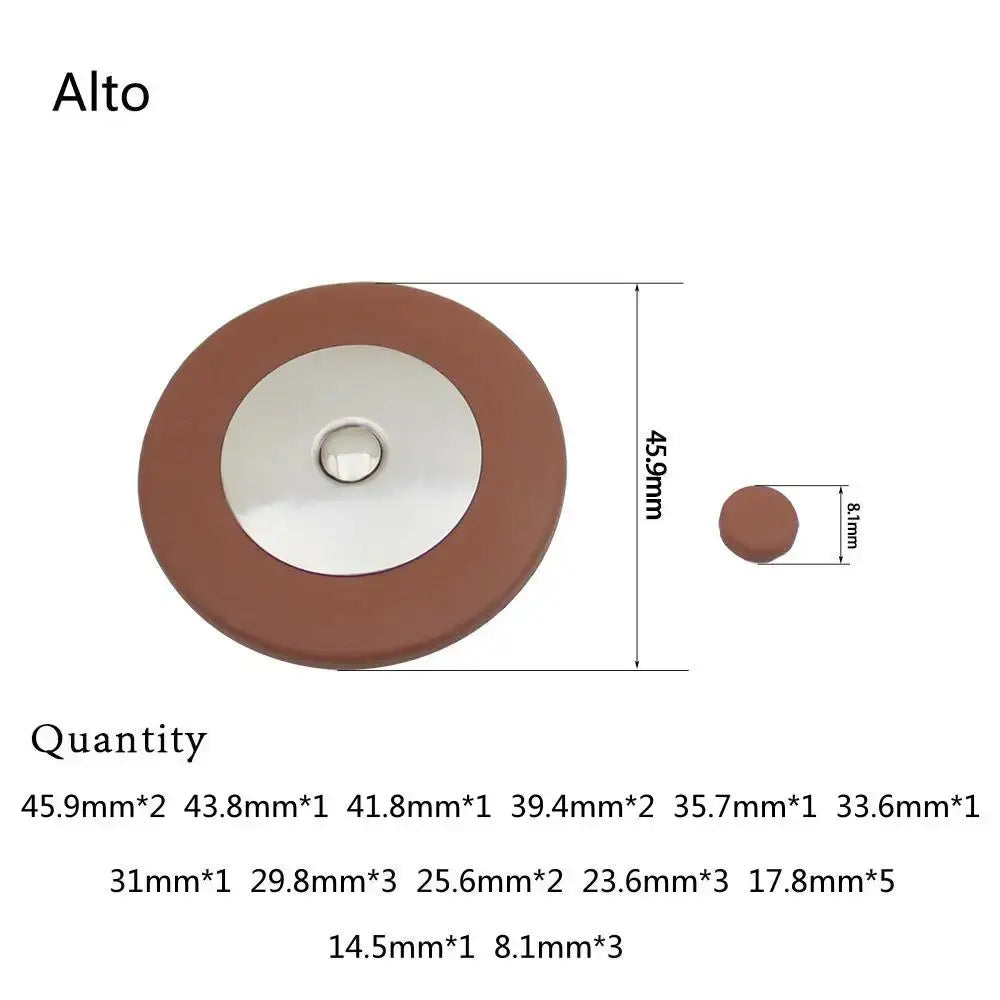 Saxophone Pads Tenor Alto Soprano Sax Button Leather Pads Woodwind Musical Instrument Accessories Saxophone Universal Parts