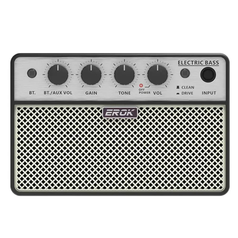 EROK Guitar Portable Amp Bluetooth Electric Guitar Bass Mini Amplifier With Clean/drive Effects Small Speaker Practice Accessory