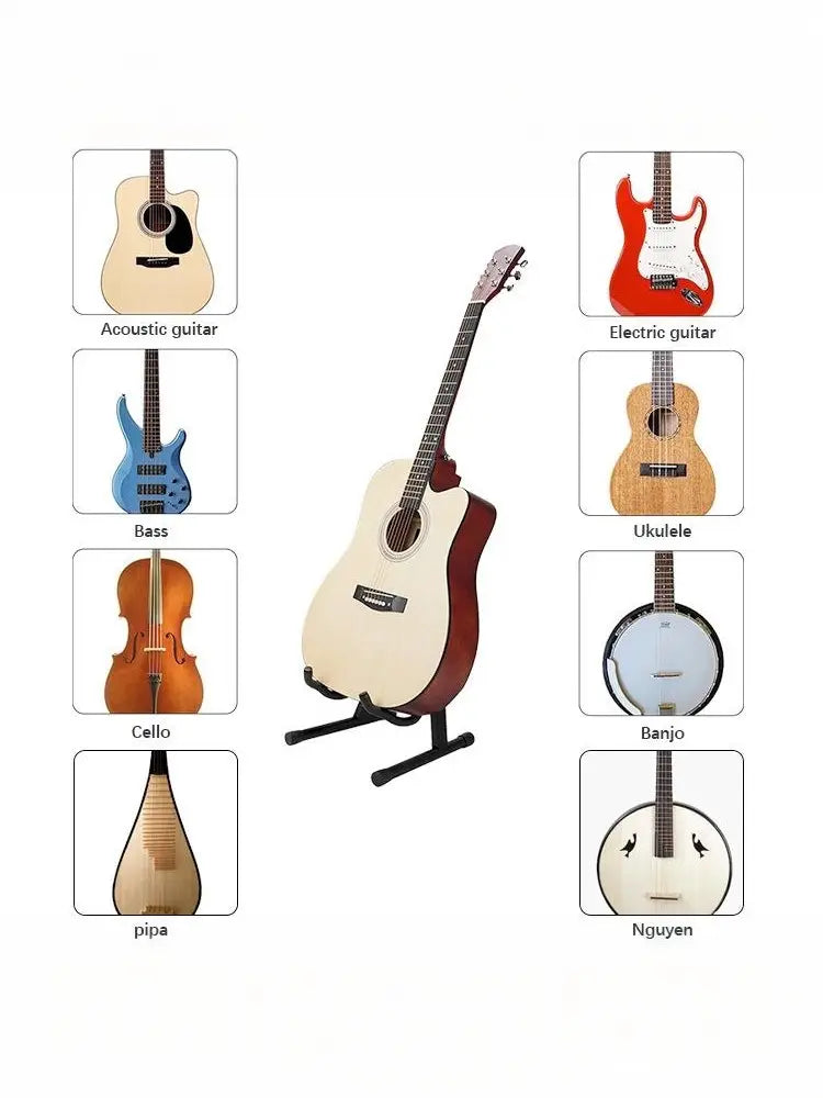 New Universal Electric Guitar Stand Musical Rack Holder Folding A Frame Instrument Stand For Electric Bass Guitar Parts Accessor