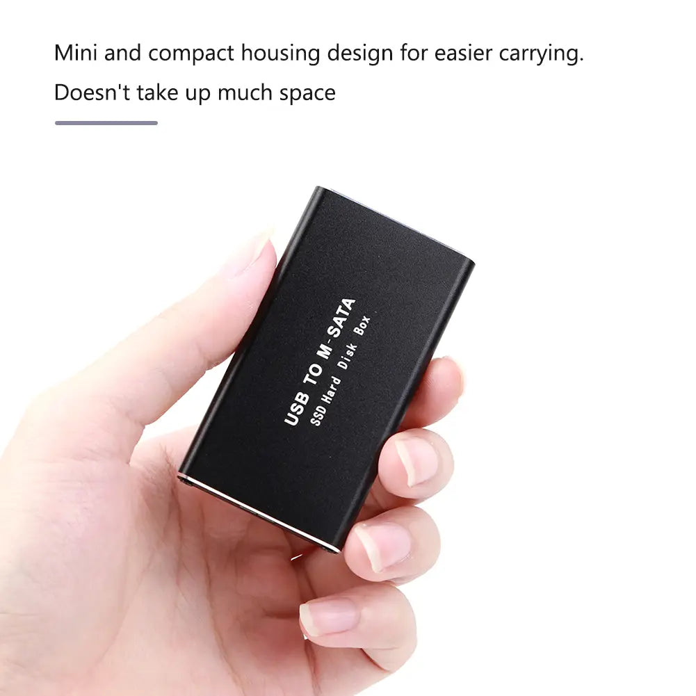 mSATA To USB 3.0/3.1 SSD Enclosure External HD Hard Drive Disk Box Storage Case Adapter