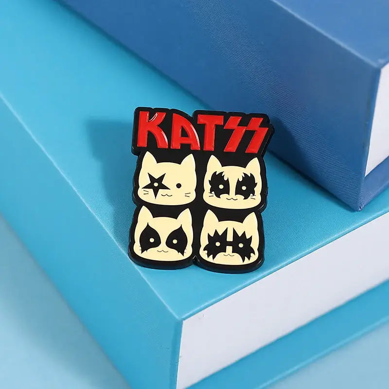 Cute Rock Band Cats Enamel Pins Don’t Stop Meow Hip Hop Music Kitten Brooches Backpack Lapel Badge Punk Jewelry Gift for Friends