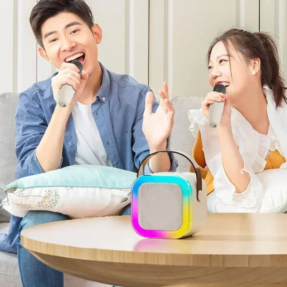Hot sales K12 Karaoke Microphone KTV with 2 Wireless Microphones for Home Bluetooth 5.3 PA Speaker Singing Children’s Gifts