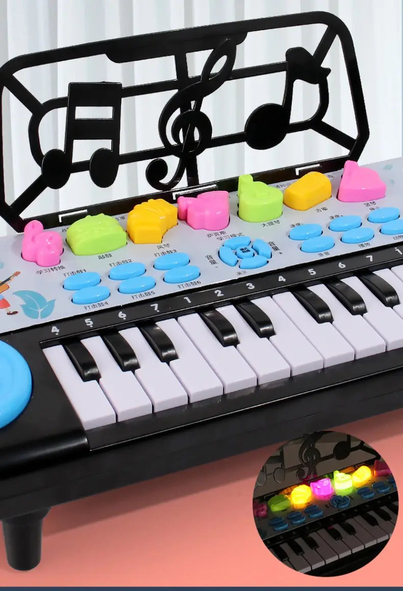 24 Keys Piano Keyboard Interactive Learning Toy with Demo Song Musical Gift for Kids Ages 3-6 Early Education Tool Birthday Gift