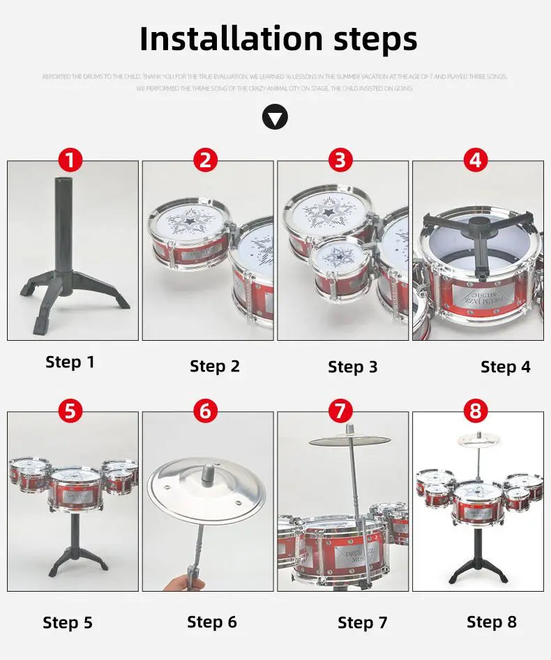 Drums jazz drums music enlightenment for children and babies toys imitation Musical Instruments beginners practicing Musica