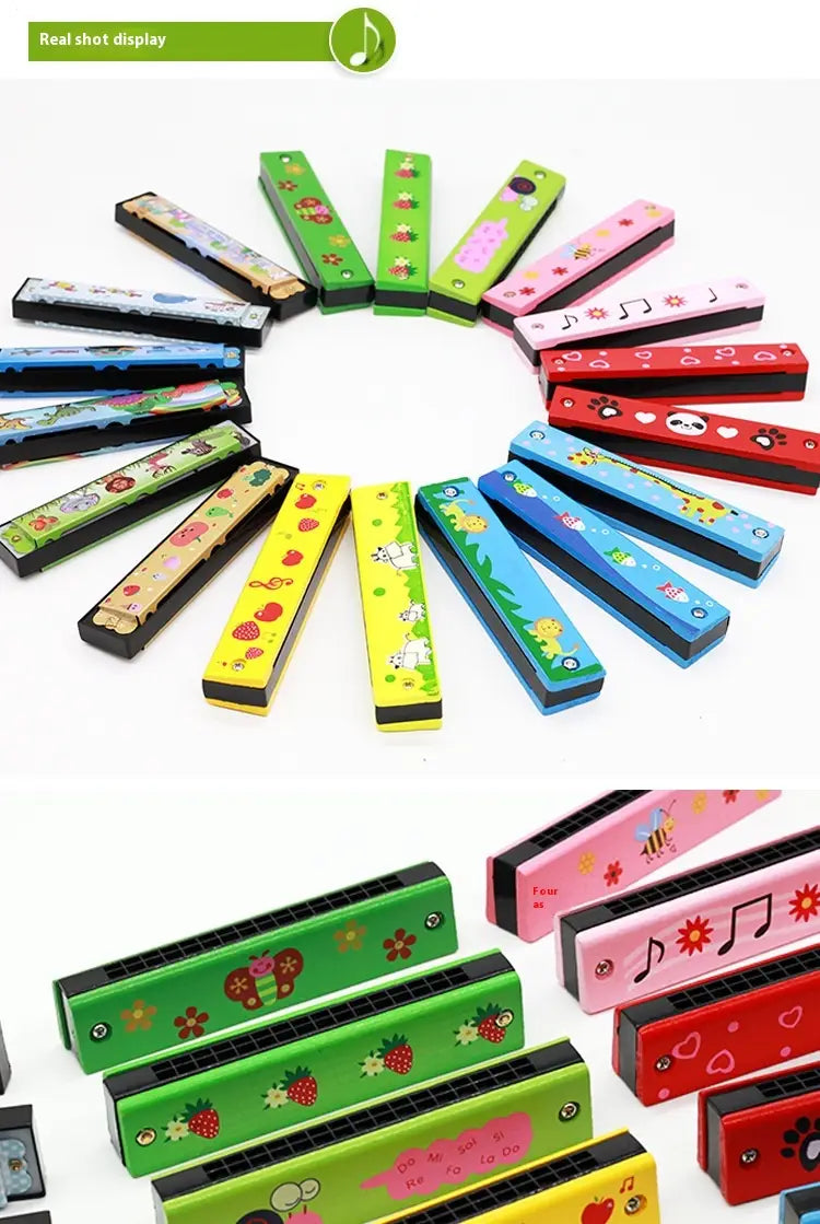 Harmonica Toy for Children - Educational Musical Instrument for Preschool Children Beginner Blowing Toy for Creative Learning