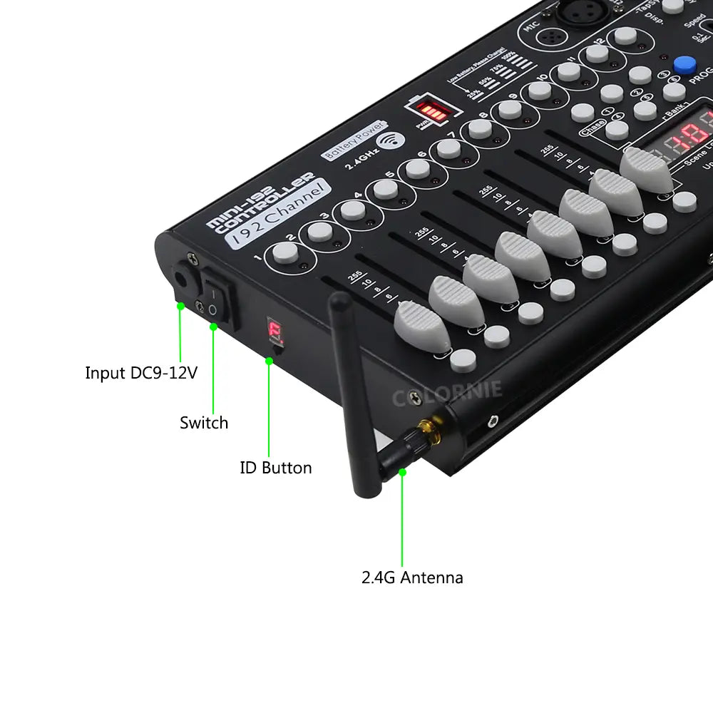 192 Battery DMX Controller Wireless DMX512 Recharge Receiver For DJ Equipment LED Par Moving Head Lights