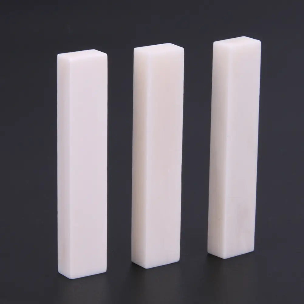 10pcs Guitar Blank Bone Nut Professional Buffalo Bone Guitar Bridge Nuts Replacement Lightweight Durable Musical Instrument Part