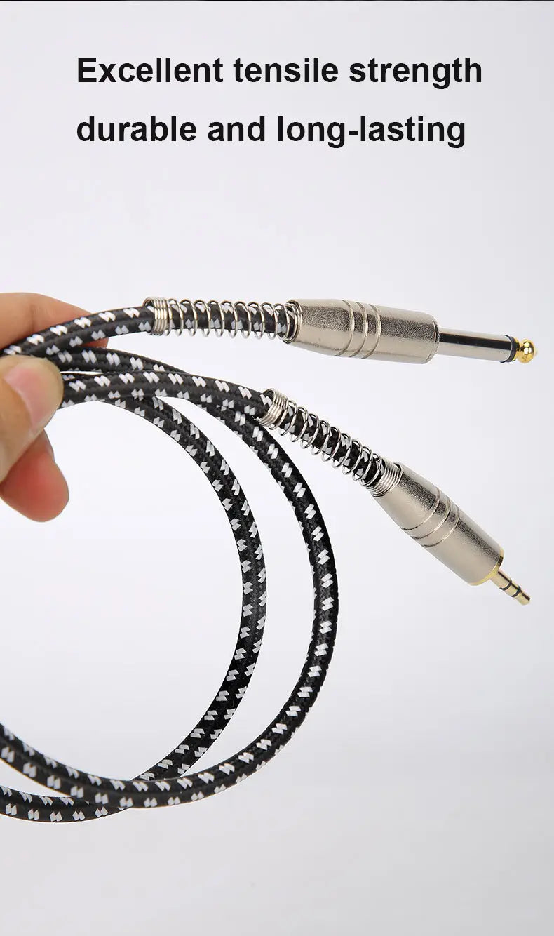 6.5 To 3.5 mm Audio Cable Speaker Electric Guitar Amplifier Electron Instrument Audio Cable 3.5 to 6.35mm Audio Auxiliar Cable