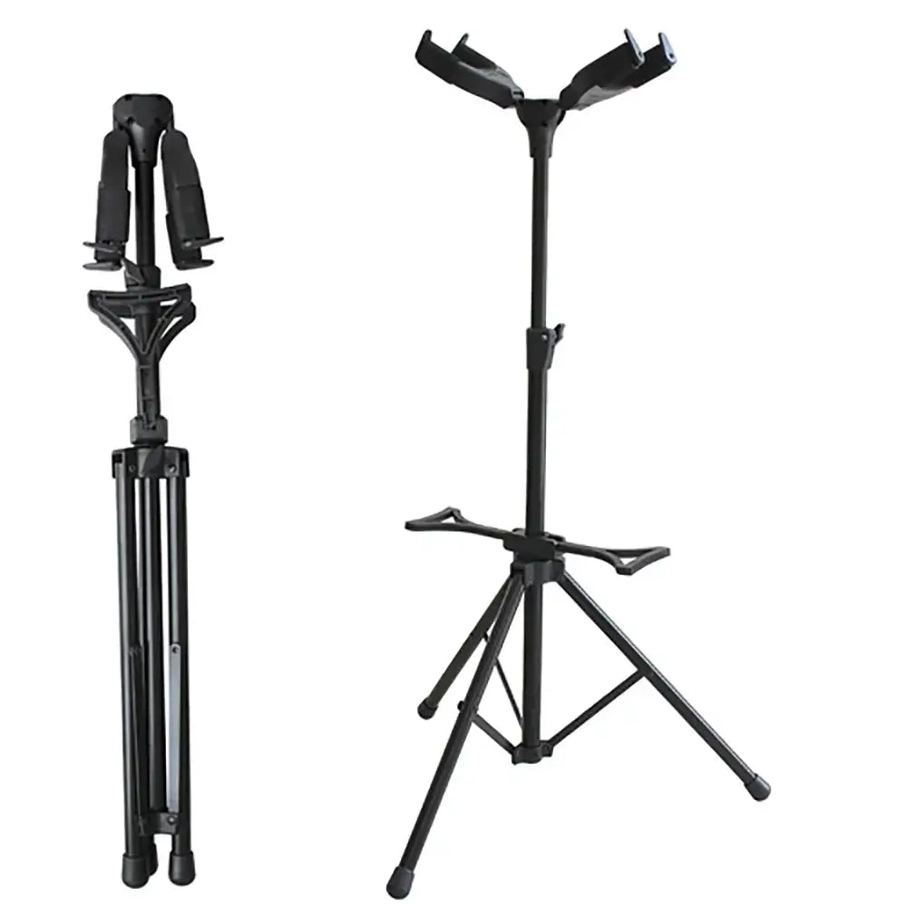 Flanger Guitar Stand Dual Head Metal Upright Stand Display 2pcs Guitar Bass Violin Ukulele Banjo Mandolin Instrument Accessories