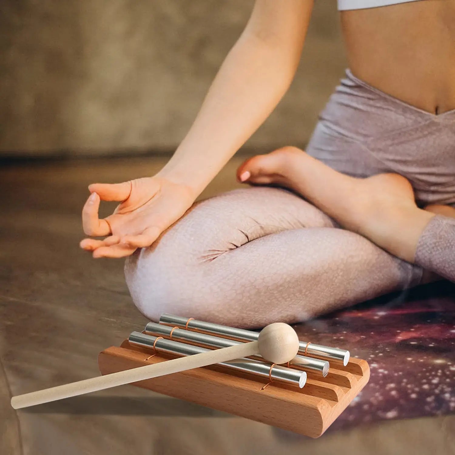 Miwayer Energy Chime Percussion,Hand Bell Meditation Chimes,Teacher Tools Reminder Tuned Energy Chimes Music Instrument