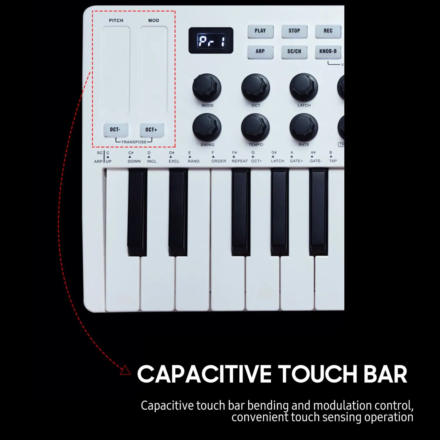 M-VAVE SMK-25 25-Key MIDI Keyboard Controller 8 RGB Backlit Drum Pads Beats Maker Music Keyboard Strike Pad for Music Production