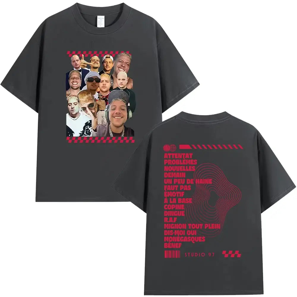 Rapper Plk Portrait Graphic T-shirts Men Women Clothing Fashion Hip Hop T-shirts Casual Cotton Short Sleeves T Shirts Streetwear