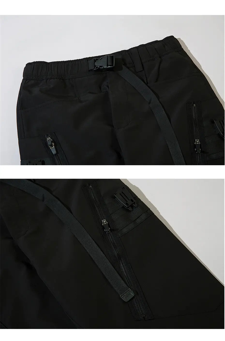Hip Hop Tactical Cargo Pants Men Zipper Joggers Trousers 2023 Spring Functional Elastic Waist Fahsion Streetwear Pant