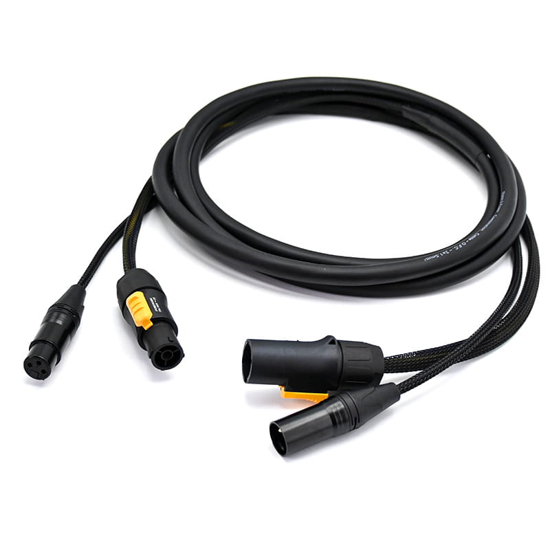 Outdoor 3 Pin DMX Truecon Combo Cable 1m 1.5m 2m 3m 5m 10m IP65 XLR True1 Combi Audio Lighting Wire for DJ Speaker Moving Head