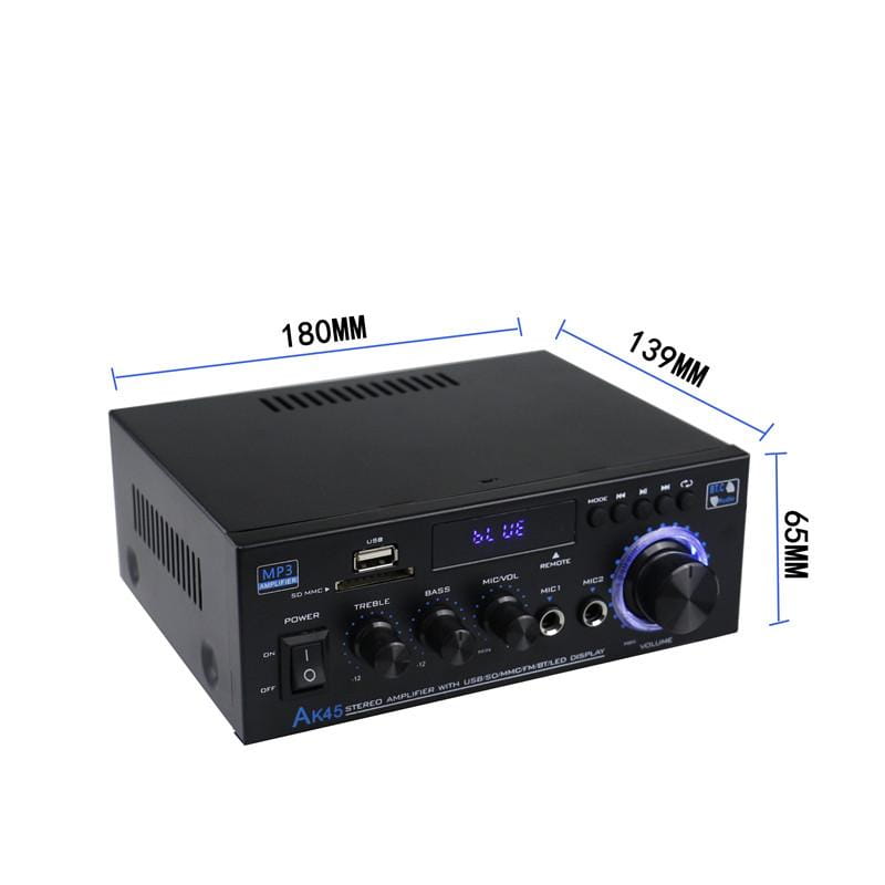 HiFi Digital Amplifier AK45 Bluetooth Amplify MP3 Channel 2.0 Surround Sound Amplifiers Support 90V-240V for Home Car MAX 350W*2