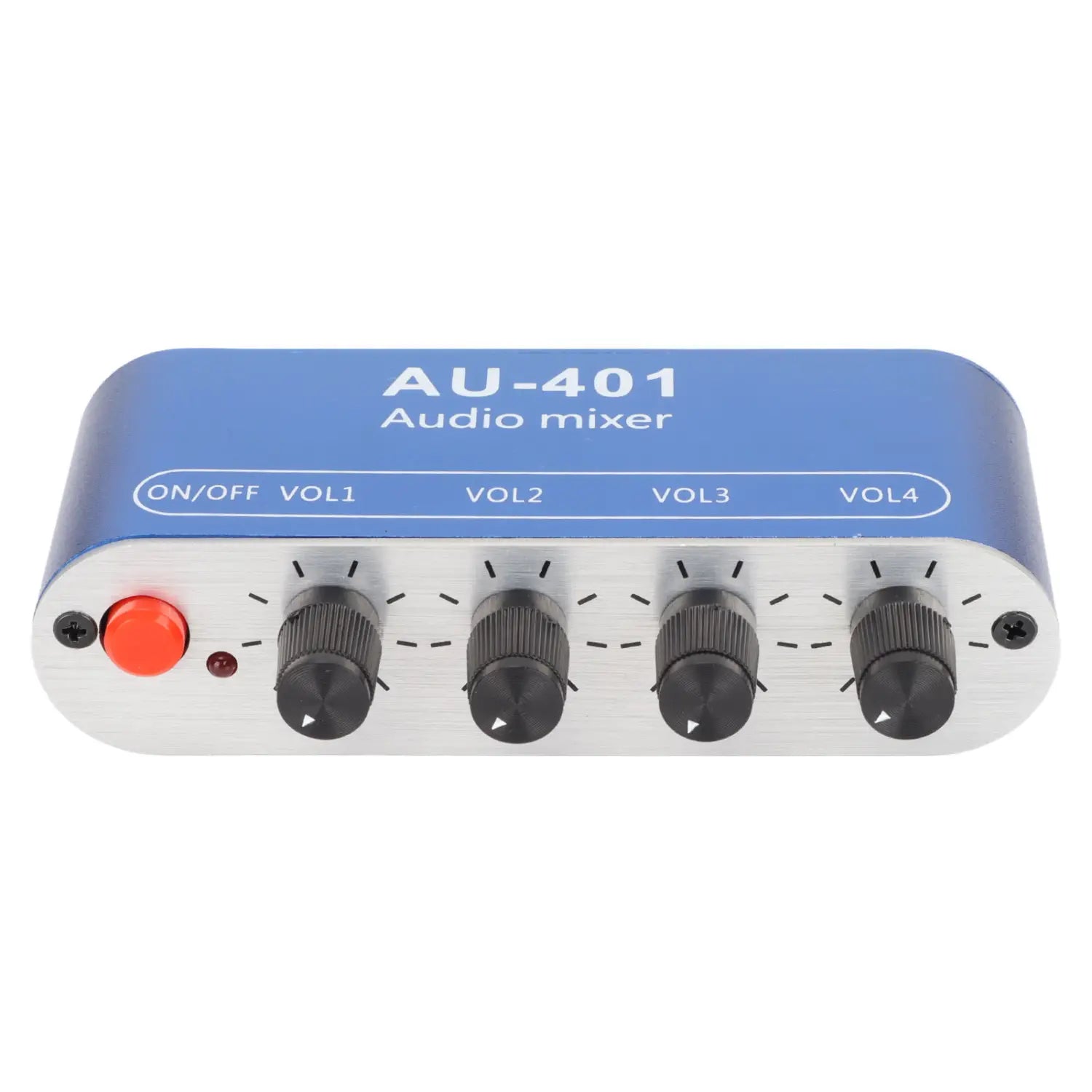 Mini Stereo Mixer 4 in 1 Out Volume Adjustment 3.5mm Sound Selector Amplifier DC 5V-12V For PC Laptop Headphone