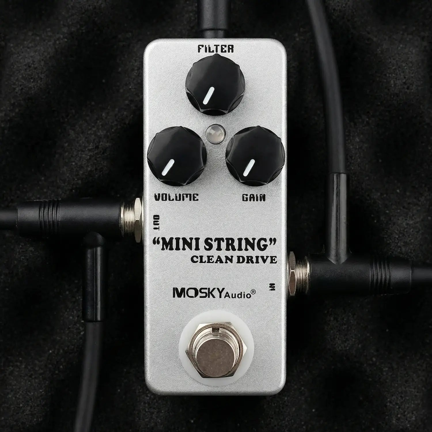 MOSKY Electric Guitar Overdrive Pedal MINI STRING CLEAN DRIVE Metal Shell Dynamic EQ Control Compact Effector for Musicians