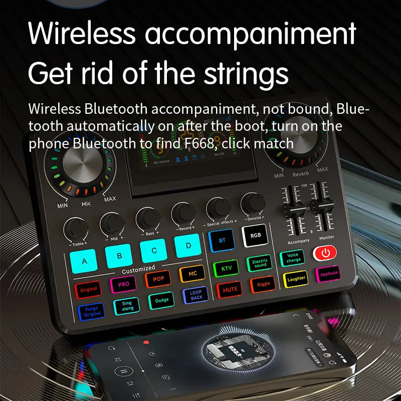 Live Broadcast Quipment Podcast Gaming 48V Live Sound Card Audio mixer With Microphone Set Device For Recording Live Streaming