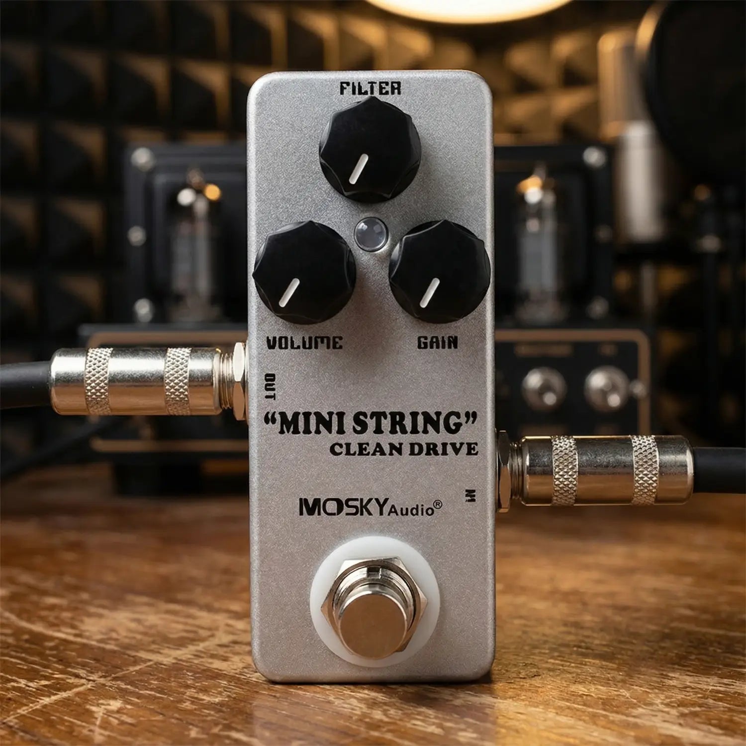 MOSKY Electric Guitar Overdrive Pedal MINI STRING CLEAN DRIVE Metal Shell Dynamic EQ Control Compact Effector for Musicians