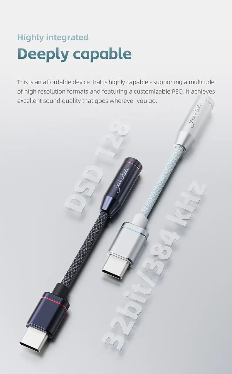 FiiO JA11 USB Type C to 3.5mm Earphone/Headphone Adapter USB C Cable USB C to 3.5 Audio Aux Cable For IOS Android