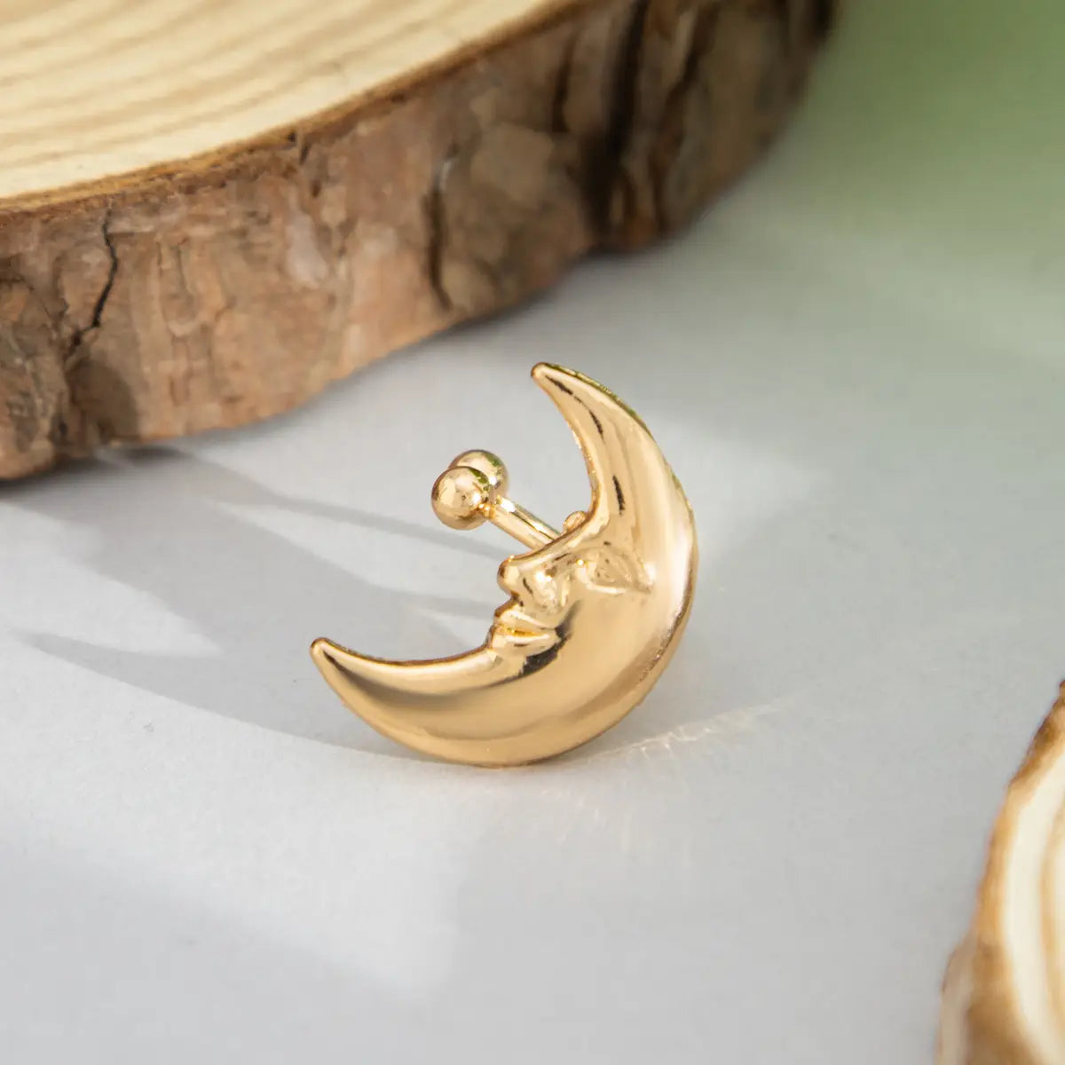 KunJoe 1 Pair Sun Moon C-Shaped Ear Clips Earrings for Womeb Hip Hop Geometric Non Piercing Earrings Ear-Cuff Summer Jewelry