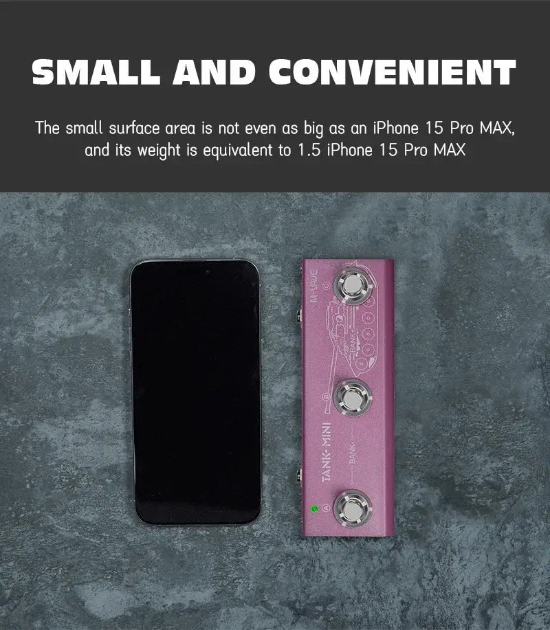 M-VAVE Tank Mini/Tank G Multic Effect Guitar/ Bass Pedal Support IR and OTG Recording,Built-in Cab,Amp,Delay and Reverb Effects