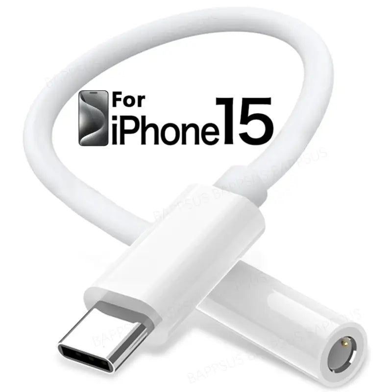 For IPhone 17 16 15 Plus Pro Max HiFi USB Type C To 3.5 Jack Earphone Adapter Type-C 3 5mm Audio Cable Converter
