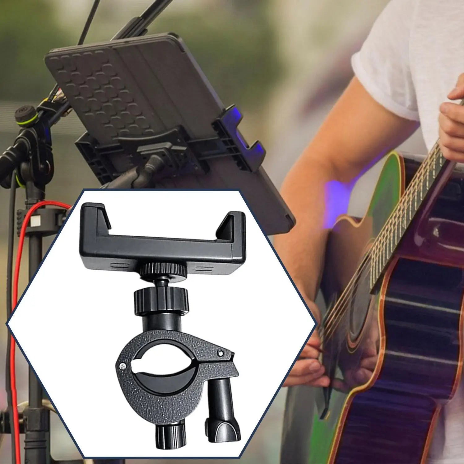Marching Band Music Lyre Phone Holder Mount Trumpet Lyre Phone Stand for Musical Instrument Sheet Musics Viewing Saxophone Sax