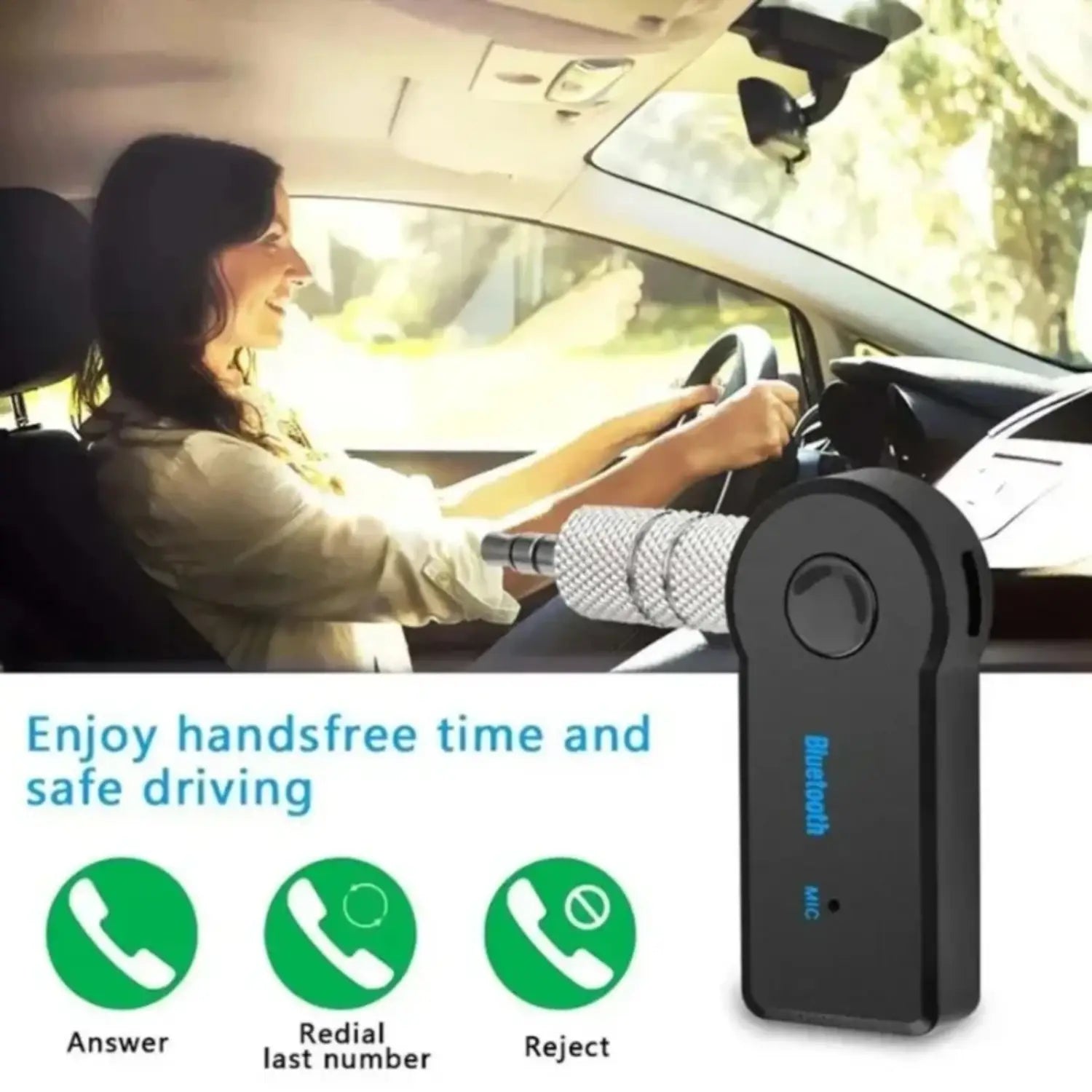 Car Bluetooth 5.0 Audio Receiver 3.5mm 3.5 AUX Jack Stereo Music Car Transmitter Speaker Amplifier Wireless Adapter with Mic