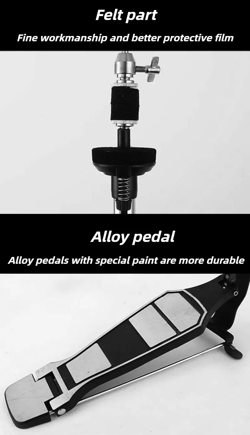 Metal Cymbal Stand 14 Inch Hi-Hat Triangle Support Bracket Height Adjustable Cymbals Rack Professional Jazz Drum Accessories