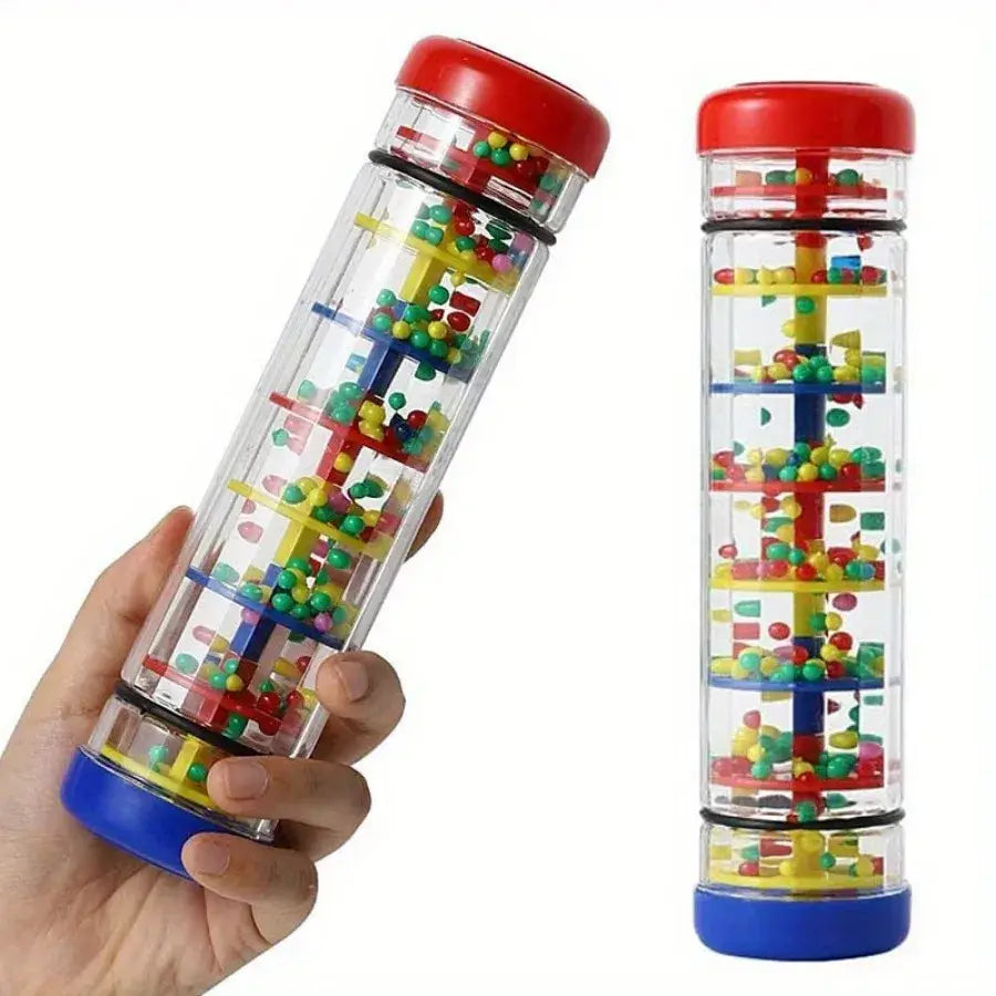 1Pc Rainmaker Musical Toy Rain Stick Bell Hand Shaking Toy Montessori Sensory Toy Educational Baby Instrument Toy