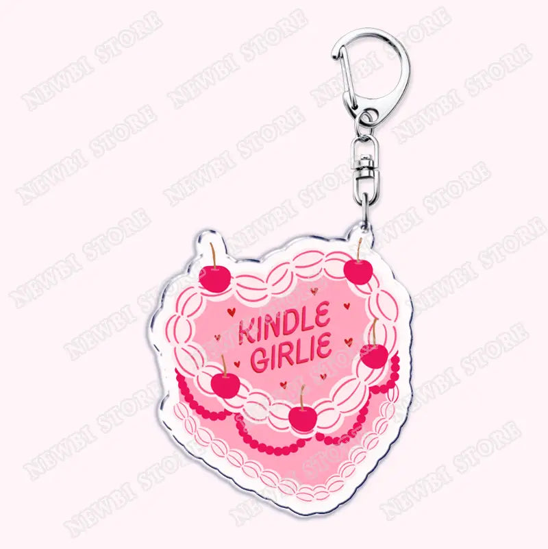 Aesthetic Coquette Pink Keychains for Womens Accessories Ribbon Hot Girl Book Club Bow Flowers Keyrings Friends Lovers Gifts