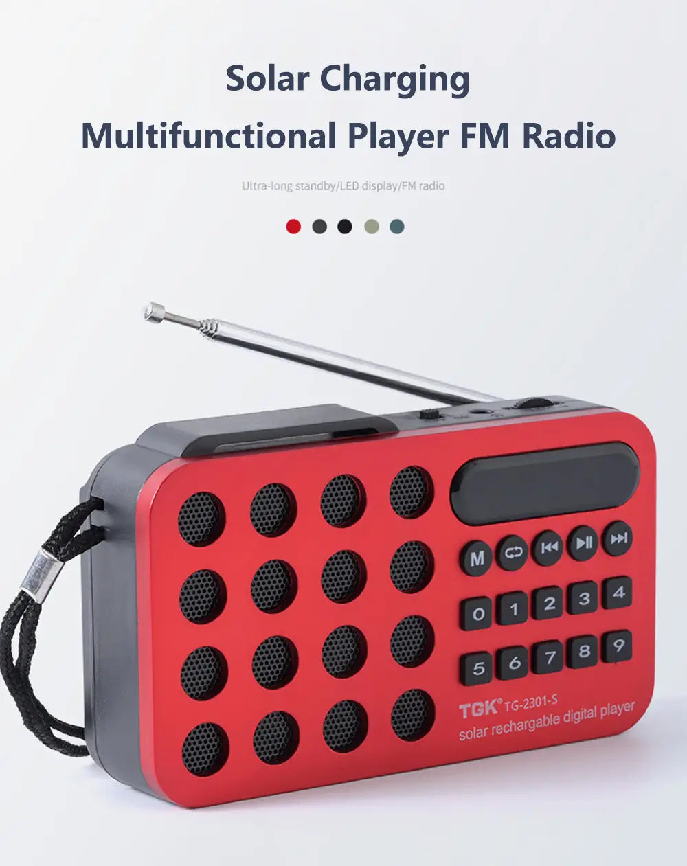 Portable FM Radio Rechargeable Mini Solar Bluetooth Speaker With USB TF Card MP3 Music Player Wireless Speaker FM Radio Receiver