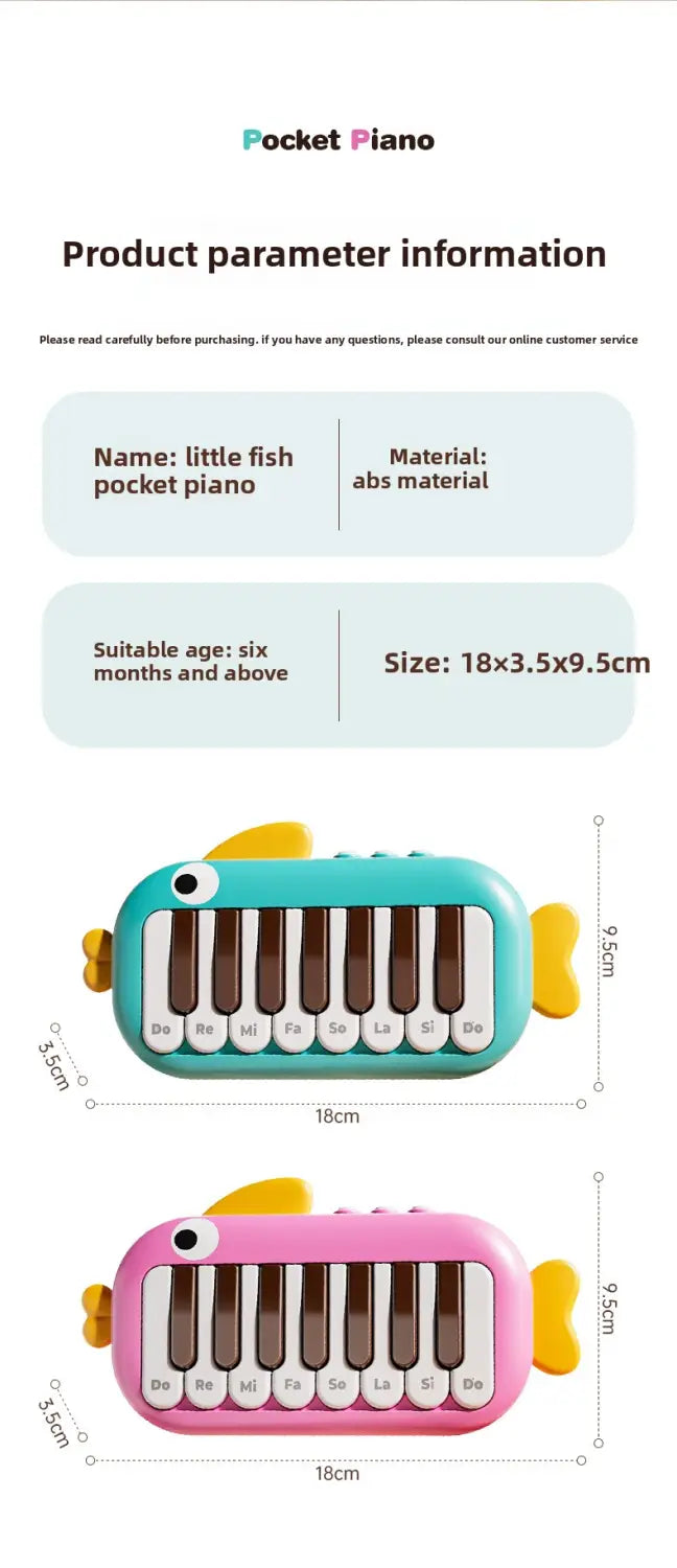 Baby Music instruments Montessori Electronic Multifunctional Music Pocket Piano Keyboard Toy Learning Educational Games for Kids