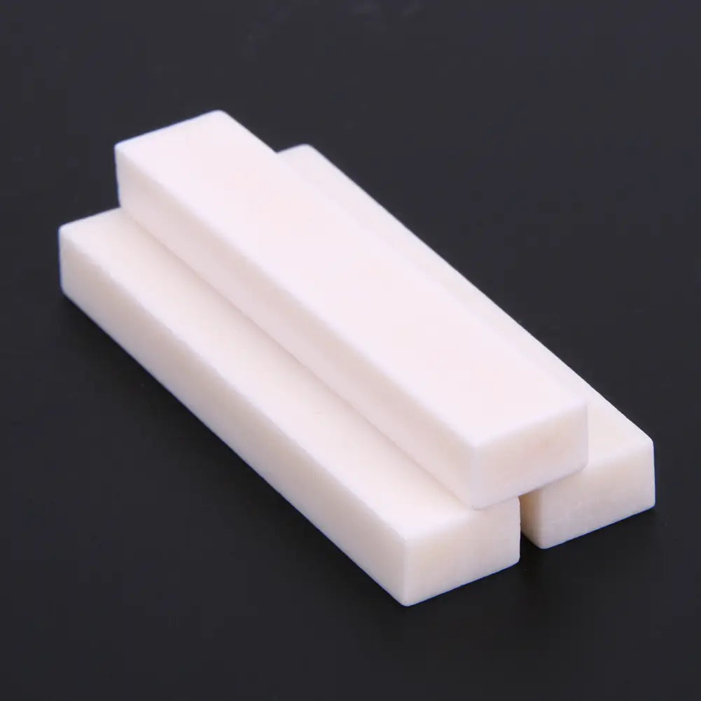 10pcs Guitar Blank Bone Nut Professional Buffalo Bone Guitar Bridge Nuts Replacement Lightweight Durable Musical Instrument Part