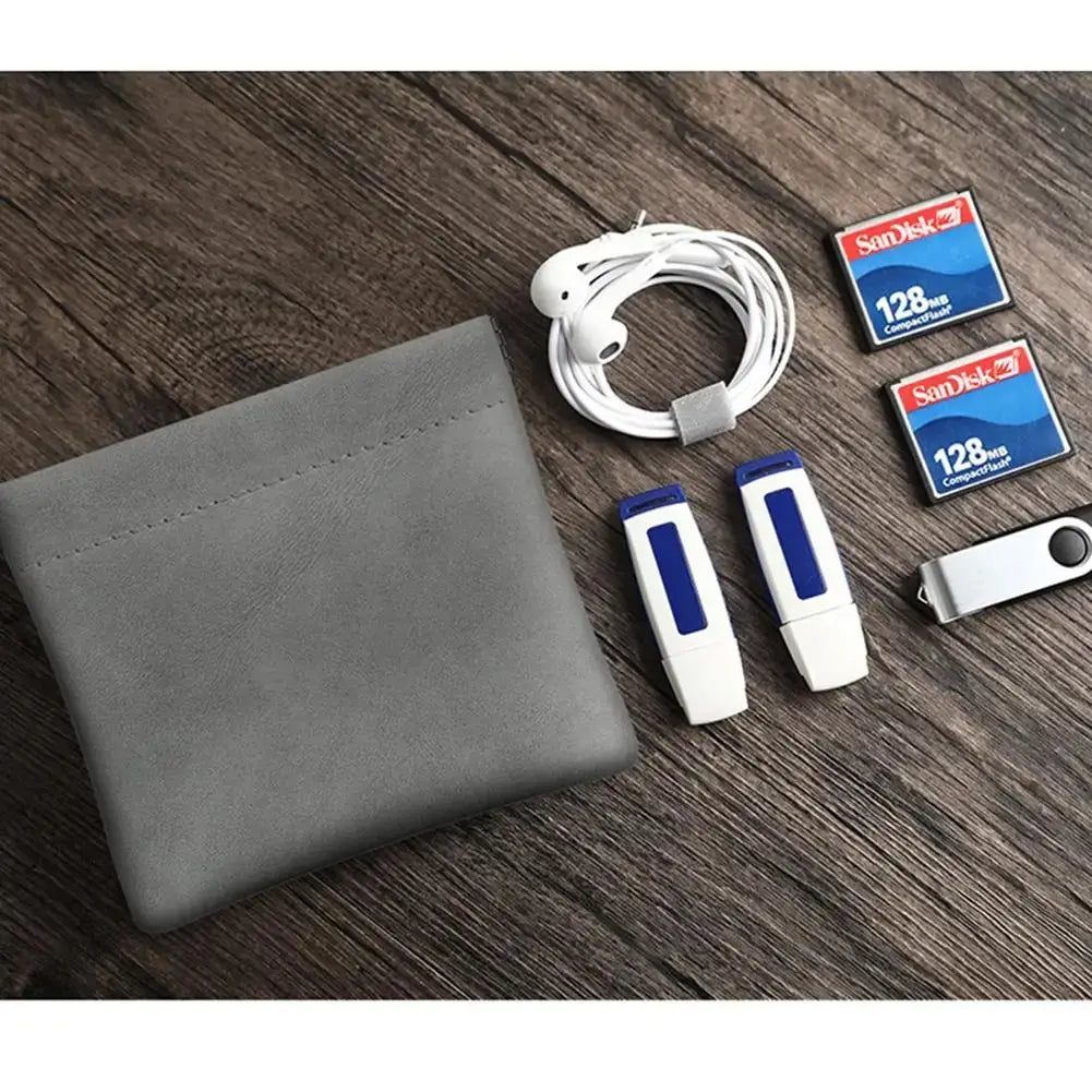 Mini Earphone Storage Bag U Disk SD Card Data Cable Organizer Pocket Waterproof Dustproof Coin Key Bag Headphone Accessories