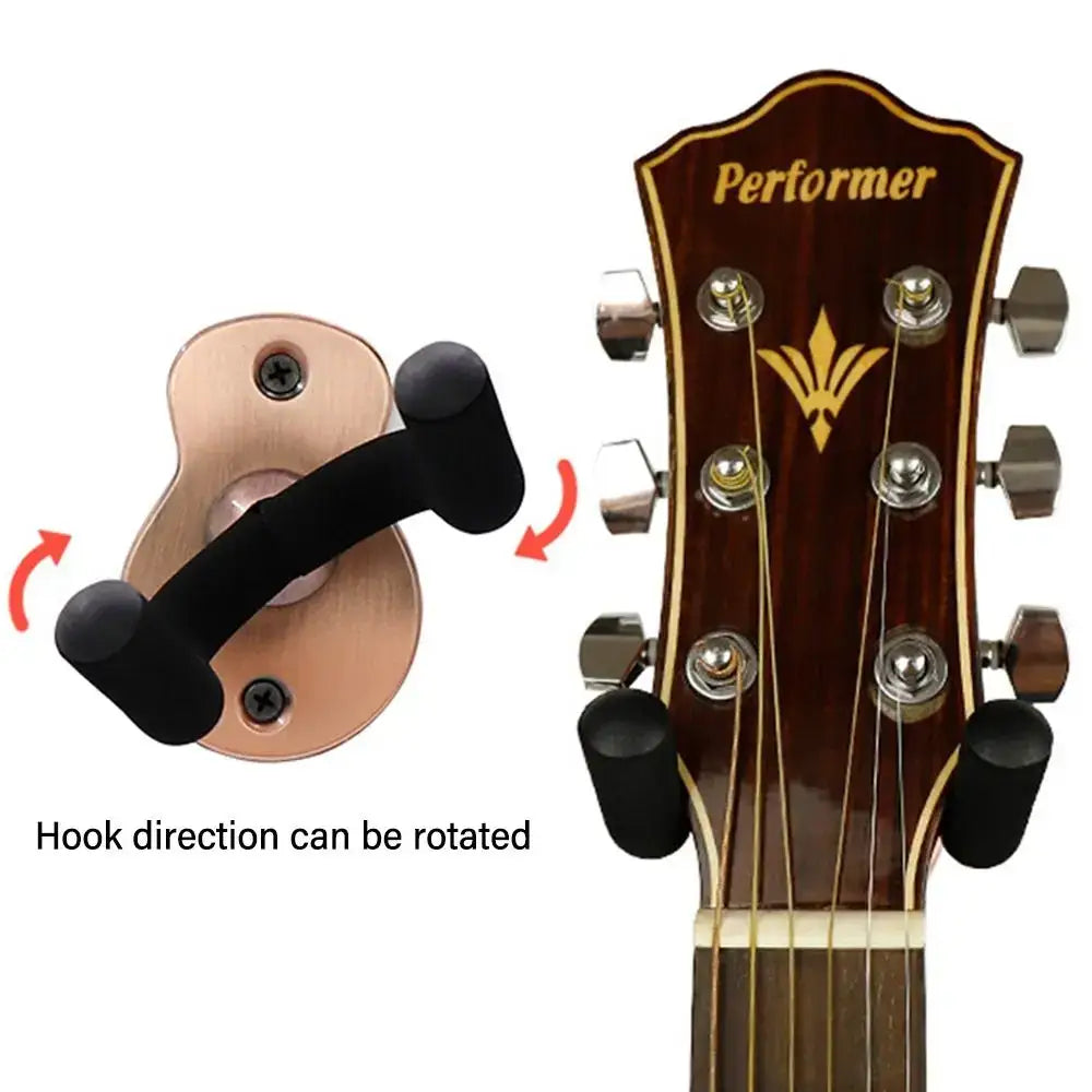 Wooden Guitar Wall Mount Hanger Heavy Duty Unique Design Bent Ukulele Hook Bass Storage Acoustic Electric Guitar Rack Bracket
