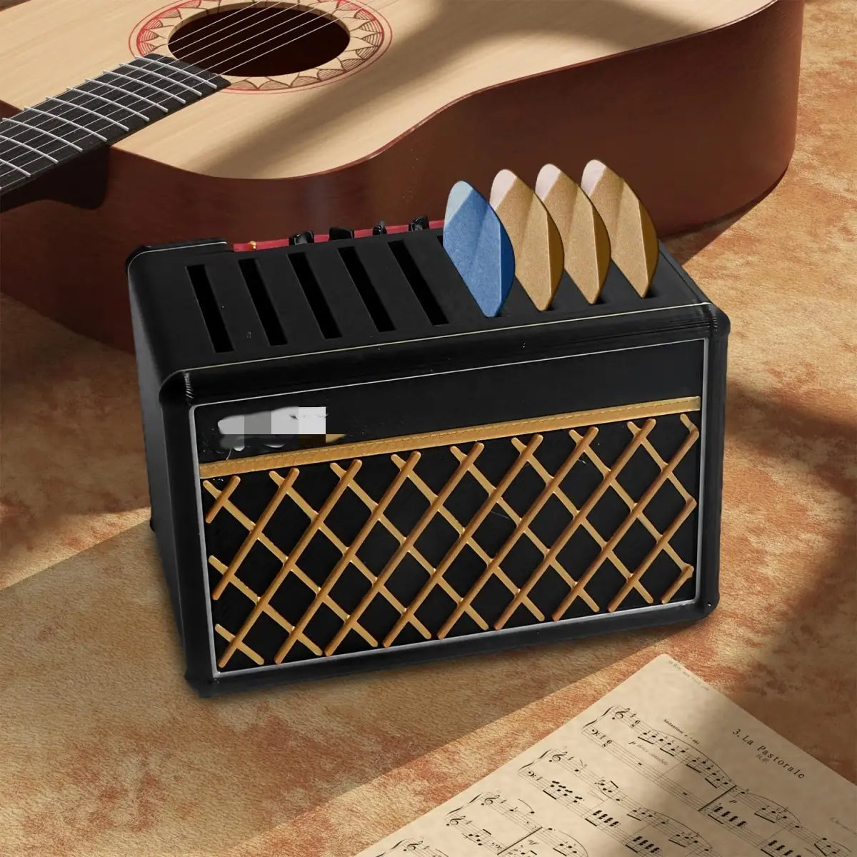 Miwayer Guitar Picks Holder Personalized Guitar Pick Display Box w/5-9card slots/ for Musicians Guitarists and Music Lovers